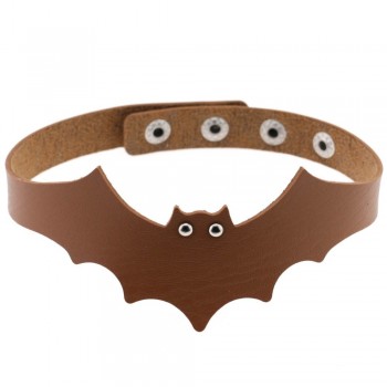 39*5cm Trendy Handmade PU Leather Bat Wings Harness Necklace Rock Collar Punk Goth Choker Necklace