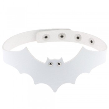 39*5cm Trendy Handmade PU Leather Bat Wings Harness Necklace Rock Collar Punk Goth Choker Necklace