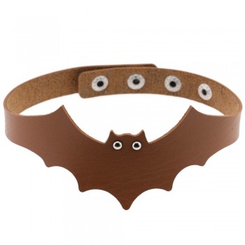 39*5cm Trendy Handmade PU Leather Bat Wings Harness Necklace Rock Collar Punk Goth Choker Necklace