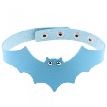 39*5cm Trendy Handmade PU Leather Bat Wings Harness Necklace Rock Collar Punk Goth Choker Necklace
