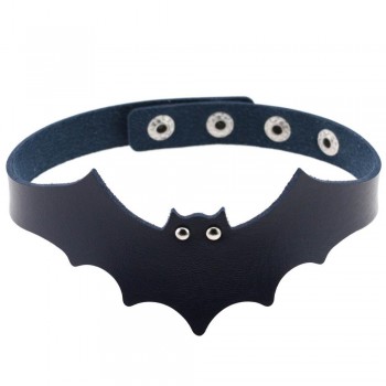 39*5cm Trendy Handmade PU Leather Bat Wings Harness Necklace Rock Collar Punk Goth Choker Necklace