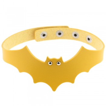 39*5cm Trendy Handmade PU Leather Bat Wings Harness Necklace Rock Collar Punk Goth Choker Necklace
