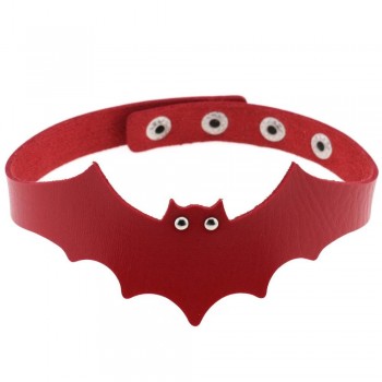 39*5cm Trendy Handmade PU Leather Bat Wings Harness Necklace Rock Collar Punk Goth Choker Necklace