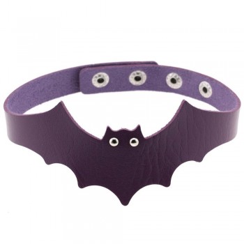 39*5cm Trendy Handmade PU Leather Bat Wings Harness Necklace Rock Collar Punk Goth Choker Necklace
