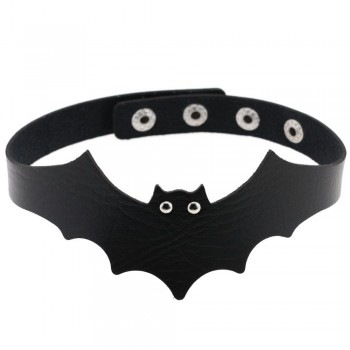 39*5cm Trendy Handmade PU Leather Bat Wings Harness Necklace Rock Collar Punk Goth Choker Necklace