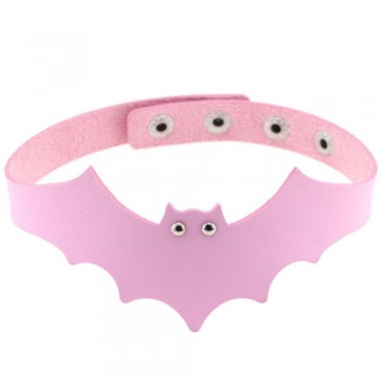 39*5cm Trendy Handmade PU Leather Bat Wings Harness Necklace Rock Collar Punk Goth Choker Necklace