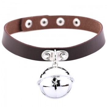New Arrival Punk Style Leather Small Bell Charm Choker Necklace For Women Gothic Club Collar Jewelry