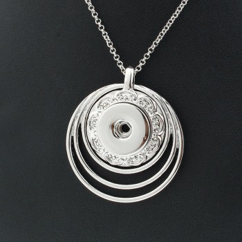 NEW Trendy Style Xinnver Snap Necklace amp; Pendant With Link Chain Fit 18mm Snap Button Jewelry For Women ZG114