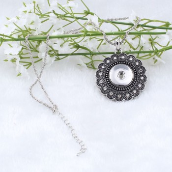 2016 Time-limited Hot Sale Antique Necklace Snap Button Jewelry Newest Pendant Necklace fit 18mm Snaps ZG118
