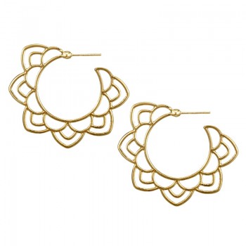 docona  Ethnic Tribal Gold Silver Floral Drop Earring for Women Hollow Flower Dangle Earring Boho Chic Round Earrings 5685