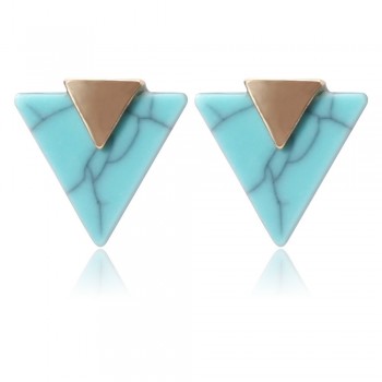 Hot Sale Classic Bronze Silver Geometric Rhinestone Small Earrings for Women exquisite Carving Gem Earring Pendant Brincos