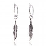 GEOMEE 1Pair Bohemia Vintage Dangle Earing Feather Leaves Pendant Leaf Drop Earrings for Women Jewelry Brincos Pendientes