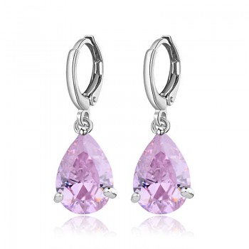 MISANANRYNE Waterdrop CZ Zircon Jewelry Long Silver-Color Dangle Earrings Brincos Pendiente For Women Gifts boucle doreille