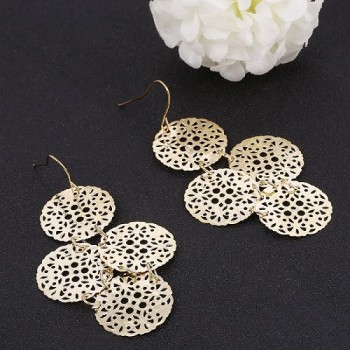 boucle doreille femme 2018 Drop Dangle Earrings Gold Clover Long Earrings for Women Big Jewelry pendientes mujer moda donna