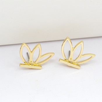 Fashion Jewelry Simple Gold Silver black colour Statement Hollow Charm Double Stud Earrings Vintage Earring for women