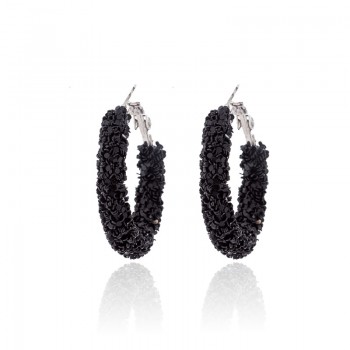 TDQUEEN Bohemian Hoop Earrings For Women Shiny Sequins Cute Colors Girl Jewelry Gift Silver Plated Big Circle Round Earrings