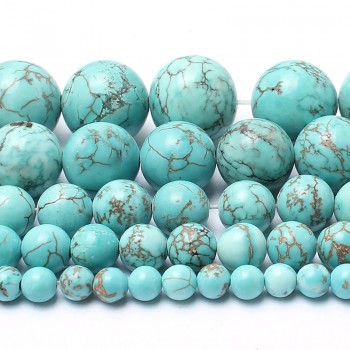 Natrual Stone Beads Turquoise Stone Beads For Jewelry Making Bracelet Necklace 4/6/8/10/12mm 15inches Diy Jewelry