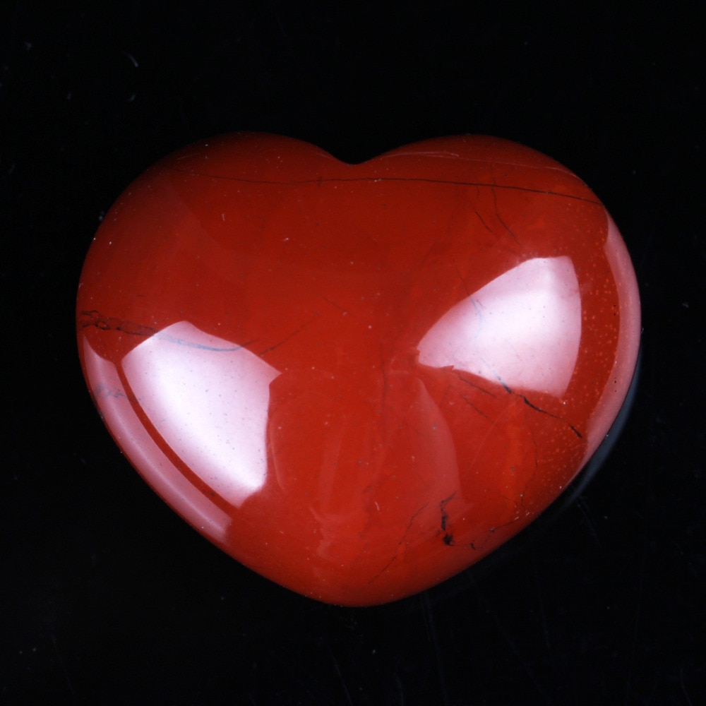 Valentines Day Present 30mm Natural Red Jasper Unakite Turquoise Heart Healing Reiki Feng Shui Crystal Beads Lover Free Pouch
