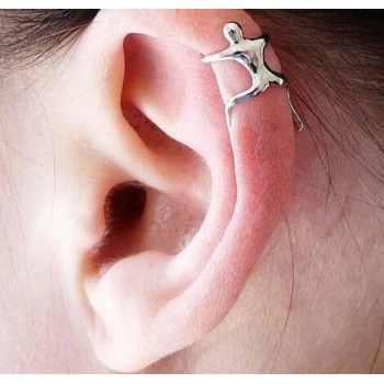 Promotion! Cute UK Hot Silver/ Gold Earrings Ear clip Climbing Man Naked Climber Ear Cuff Helix Ear clip Cartilage Earrings