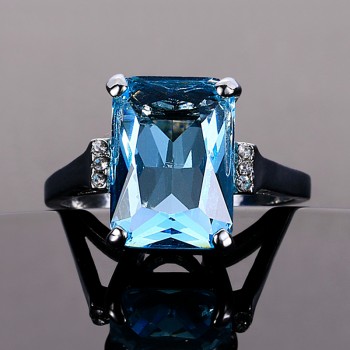 Natural Mystic Fire Rainbow Topaz Rings 10x14MM Big Gemstone Solid 925 Sterling Silver Jewelry Ring Party Wedding Gifts 5.2G