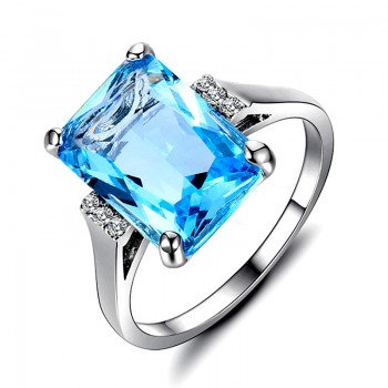 Natural Mystic Fire Rainbow Topaz Rings 10x14MM Big Gemstone Solid 925 Sterling Silver Jewelry Ring Party Wedding Gifts 5.2G