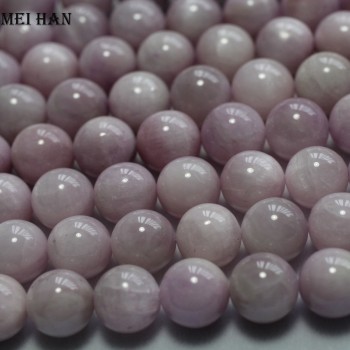 Free shipping (32 beads/set/90g) A grade natural Madagascar kunzite 11.5-12mm smooth round beads for jewelry making