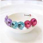 720 New Arrival Cute Round Ear Clips Children Clip Earrings Girl Resin Ear Clips FD961