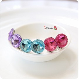 720 New Arrival Cute Round Ear Clips Children Clip Earrings Girl Resin Ear Clips FD961