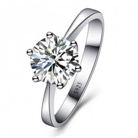 Jemmin 100% 925 Sterling Silver Woman CZ Crystal Wedding Engagement Finger Rings Super Shinning Cubic Zirconia Fine Jewelry
