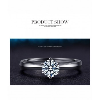 Jemmin 100% 925 Sterling Silver Woman CZ Crystal Wedding Engagement Finger Rings Super Shinning Cubic Zirconia Fine Jewelry