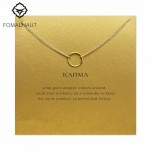 karma Double chain Circle necklace alloy Pendant necklace Clavicle Chains Statement Necklace Women FOMALHAUT Jewelry