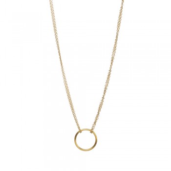 karma Double chain Circle necklace alloy Pendant necklace Clavicle Chains Statement Necklace Women FOMALHAUT Jewelry