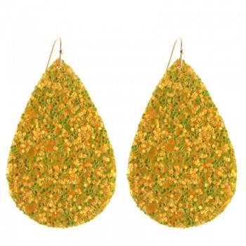 NeeFu WoFu Earring flash Leather Alloy Drip Large Long Water Drop Big Earrings Woman stick Brinco Ear Oorbellen Christmas Gift