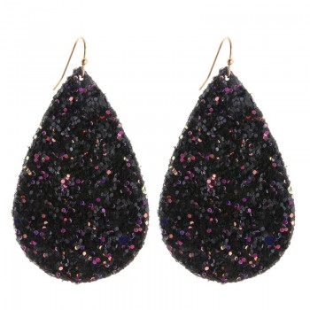 NeeFu WoFu Earring flash Leather Alloy Drip Large Long Water Drop Big Earrings Woman stick Brinco Ear Oorbellen Christmas Gift