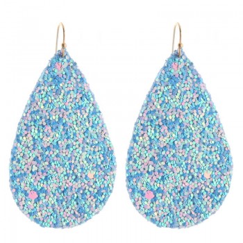NeeFu WoFu Earring flash Leather Alloy Drip Large Long Water Drop Big Earrings Woman stick Brinco Ear Oorbellen Christmas Gift