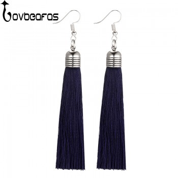 LOVBEAFAS Ethnic Fringe Tassel Earrings For Women Jewelry Bohemian Drop Long Pendientes Thread Statement Vintage Earrings