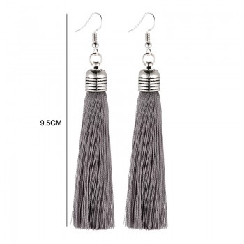 LOVBEAFAS Ethnic Fringe Tassel Earrings For Women Jewelry Bohemian Drop Long Pendientes Thread Statement Vintage Earrings