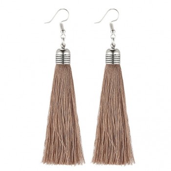 LOVBEAFAS Ethnic Fringe Tassel Earrings For Women Jewelry Bohemian Drop Long Pendientes Thread Statement Vintage Earrings