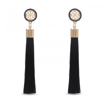 2018 New Women Tassel Earrings Boho Bohemian Long Exaggerated Silk Fabric Dangling Earrings For Women Orecchini Lunghi Oorbellen