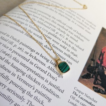 LouLeur 925 sterling silver veins Turquoise square pendant necklace gold fashion exquisite necklace for women fine jewelry charm