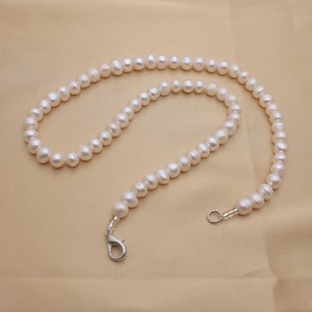 Fashion 100% Natural White Freshwater Pearl Wedding Party Necklace Womens Costume Jewelry Necklace Luxury Fine Jewelry