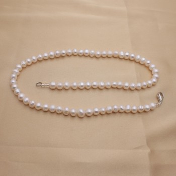 Fashion 100% Natural White Freshwater Pearl Wedding Party Necklace Womens Costume Jewelry Necklace Luxury Fine Jewelry