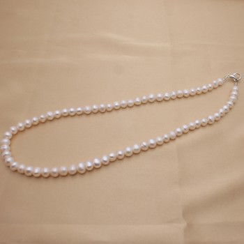 Fashion 100% Natural White Freshwater Pearl Wedding Party Necklace Womens Costume Jewelry Necklace Luxury Fine Jewelry