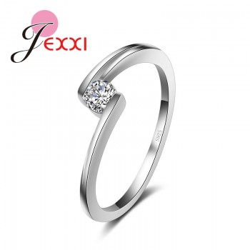 JEXXI 925 Sterling Silver Ring Fashion Jewelry Vintage Rings For Women Wedding Engagement Anniversary Gifts Bijoux Accessories