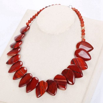 Natural agate Leaf Amber lapis lazuli obsidian turquoise Topaz Pendant Necklace Jewelry Turquoise Women Bijoux Homme Malachite