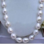 HUGE SEA AAA+ 12-15 MM WHITE AKOYA BAROQUE PEARL NECKLACE 18