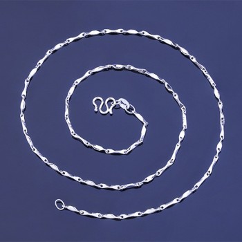 2g-10g Women Necklaces 925 Sterling Silver Curb Chain Link Necklaces Men Jewelry collares kolye Collier Hiphop 40-65cm H003-1