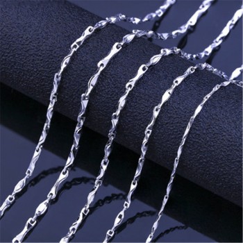 2g-10g Women Necklaces 925 Sterling Silver Curb Chain Link Necklaces Men Jewelry collares kolye Collier Hiphop 40-65cm H003-1