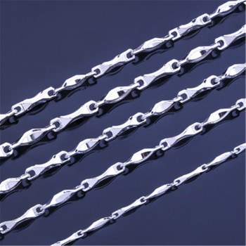 2g-10g Women Necklaces 925 Sterling Silver Curb Chain Link Necklaces Men Jewelry collares kolye Collier Hiphop 40-65cm H003-1