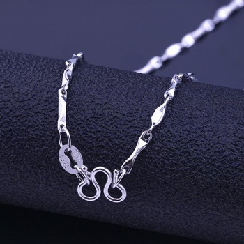 2g-10g Women Necklaces 925 Sterling Silver Curb Chain Link Necklaces Men Jewelry collares kolye Collier Hiphop 40-65cm H003-1